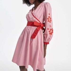 Pink and Red Kimono Style Dress